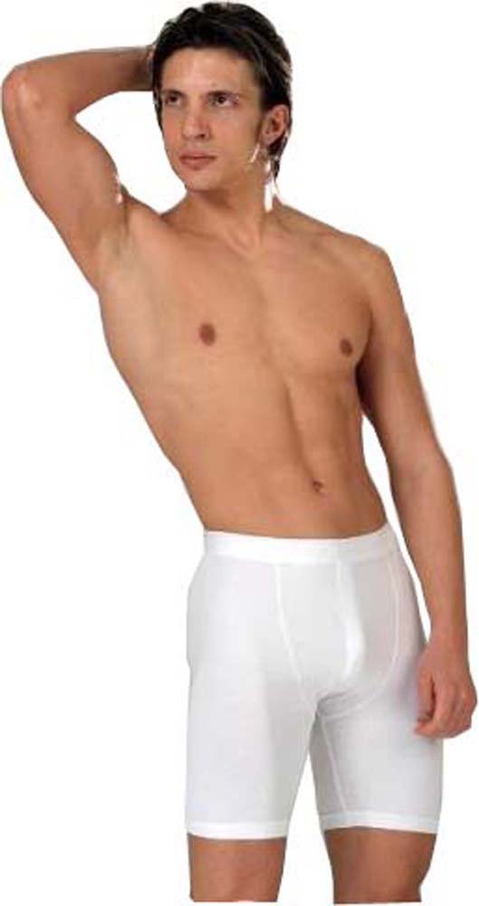 Elegance1234 Weiß(White) Männer Hervorragende Qualität Weicher Baumwolle Langes Bein Boxer Shorts-Alle Größen (Ref:1150) (Medium, )