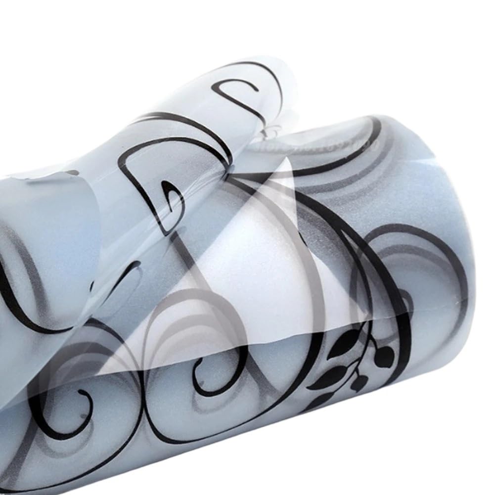 window film， Glass Window Frosted Black Pattern Privacy Protection Sticker 45x200cm Home Use Film