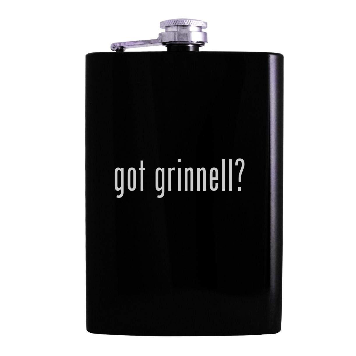 got grinnell? - 8oz Hip Alcohol Drinking Flask, Black