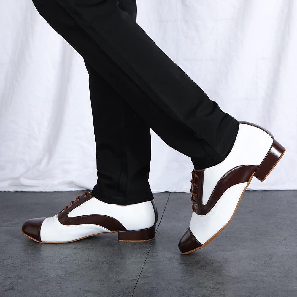 SWDZM Scarpe per Ballo Liscio da Uomo Scarpe da Ballo Latino Americano Professionali Salsa Tango Valzer di Danza Scarpe