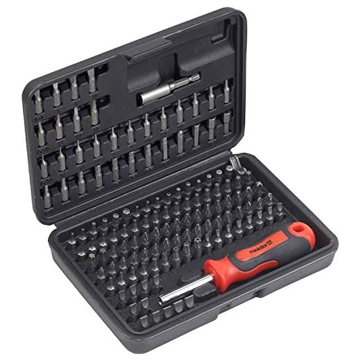 Meister 3385430 - Juego de puntas de destornillador con adaptador (130 piezas, cromo vanadio)