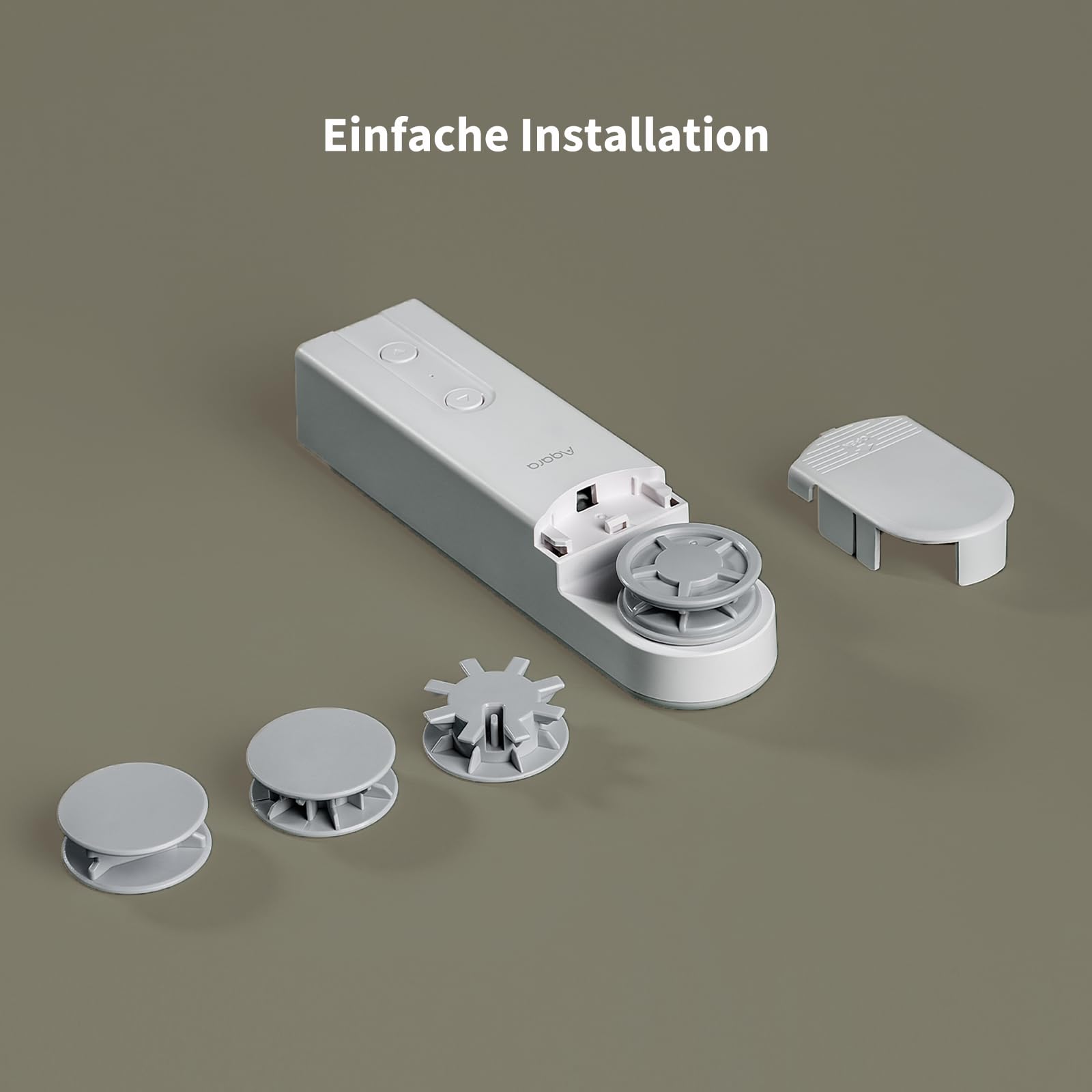 Aqara Rollladenmotor E1, Erfordert Zigbee AQARA HUB, mit Zeitplan und Sprachsteuerung, Wiederaufladbar mit Langer Batterielebensdauer, Kompatibel mit Apple-HomeKit, Alexa, Google-Assistant und IFTTT