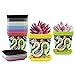 Lustiges Spielbrett Monster Rakete Alien Planet Kunststoff Pflanztöpfe Indoor/Outdoor, Set mit 8 Blumentöpfen mit Untersetzer, Wurzelkontrolle, bunter Sämlings-Pflanzgefäß, modern dekorativ