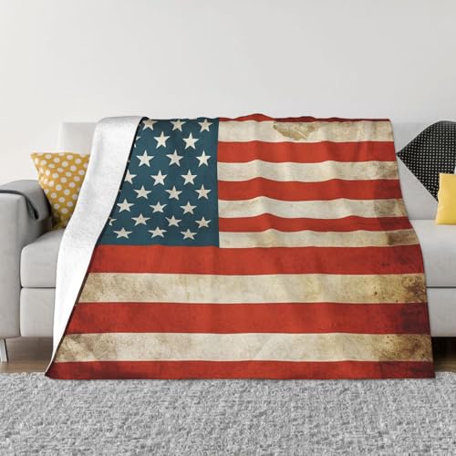 Couverture microfibre flanelle drapeau américain chaude et légère