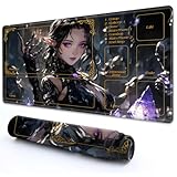 RMJKXQZG for MTG Playmat with Zones 27.5' x 15.74' with High Elastic Rubber Base Non-Slip Rubber Sole HD Printing for MTG Mat Magic Mat Card Playmat Mouse Pad, Mythical Creature Elf