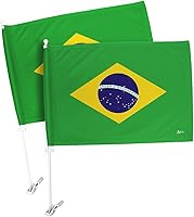 Vista 222 de Bandera de Estados Unidos con poste para coche, bandera para carros, 2 unidades, bandera de América, capó para auto, 4 de julio, decoración
