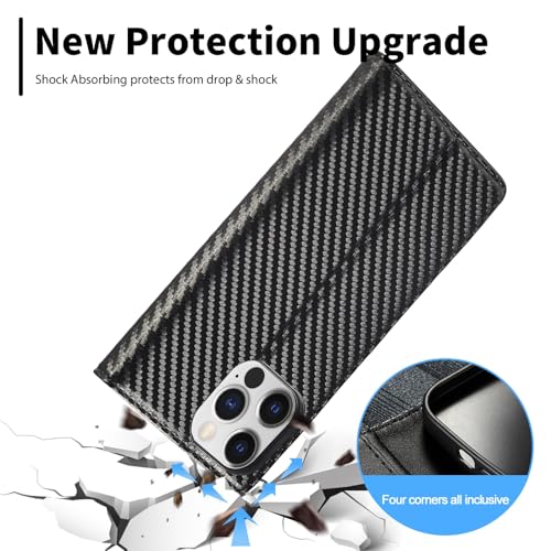 Étui de protection iPhone 13 Mini en cuir hybride et finitions carbone