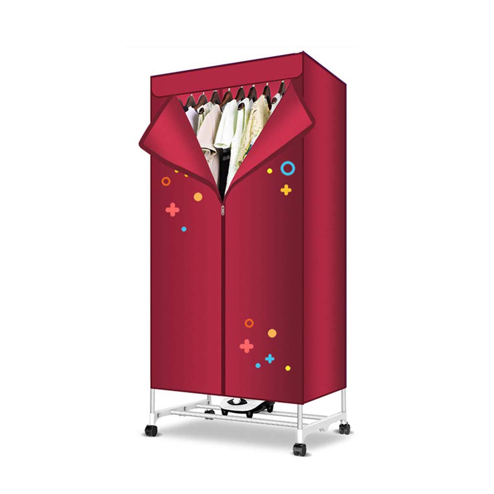 Asciugabiancheria Riscaldatore Elettrico per Guardaroba Stendibiancheria 1000W 2 Livelli Acciaio Inossidabile Timer da 180 Minuti Copertura Impermeabile, Uscita Aria di raffreddame