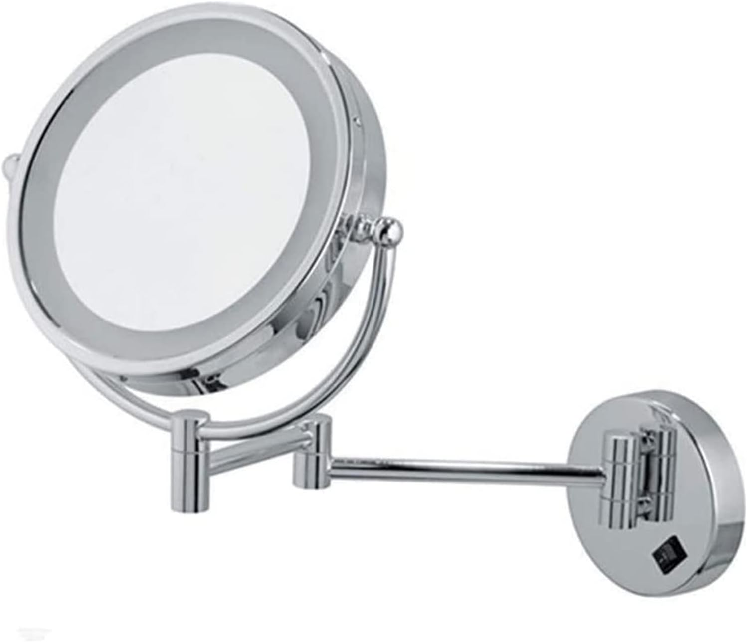 Bathroom Vanity Mirrors Bathroom Mirrors Wall Mounted with Lights， Wall Mounted Makeup Mirror -5X Magnification 8.5''