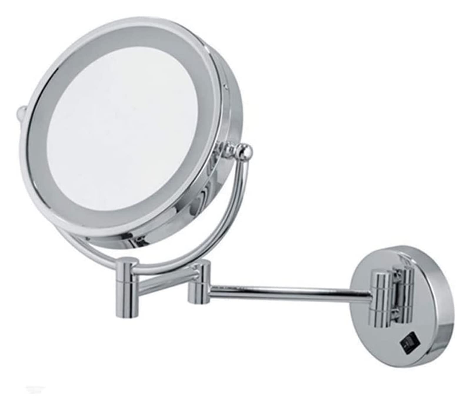 Miroir de maquillage mural avec lumières LED grossissantes 5X pour salle de bain 8,5''