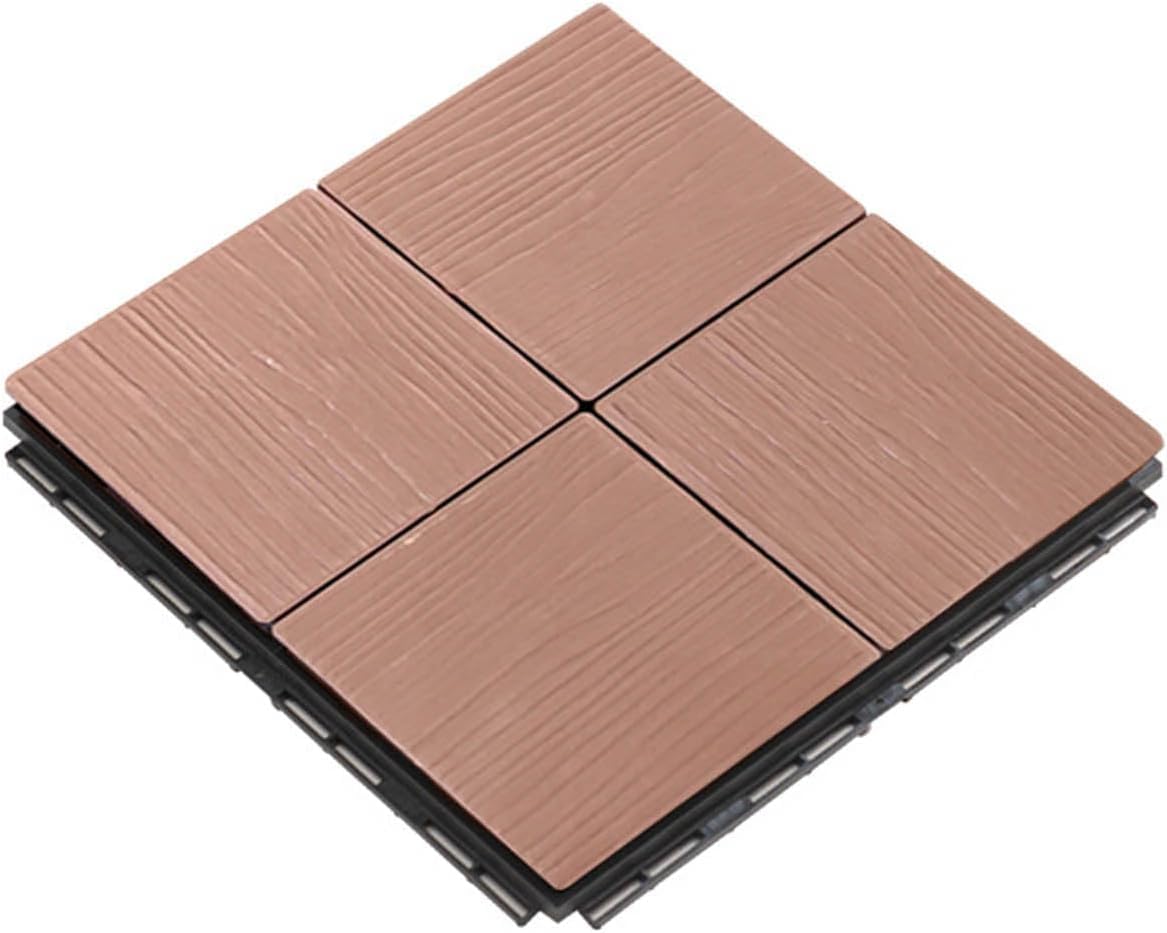 Piastrelle composite ad incastro per pavimenti in legno, per patio, giardino, piscina, interni ed esterni