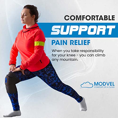 Modvel Elite Knee Brace With Side Stabilizers & Patella Gel Pads For Maximum Knee Pain Support And Fast Recovery For Men And Women, Medical Knee Pad For Running, Workout, Arthritis, Joint Recovery. #TOP7