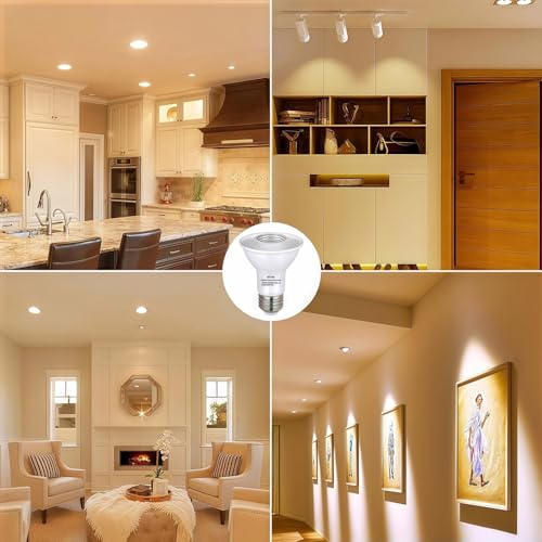 Par20 LED Bulbs 3000k Dimmable, Vinaco 5W Par20 50W Equaivalent High Output 480LM Warm White, No-Flicker CRI85+ Par20 E26 Base Long Lifetime, 35° Beam spotlight Recessed Lighting For Home Office, 6PCS by Vinaco - Image 8