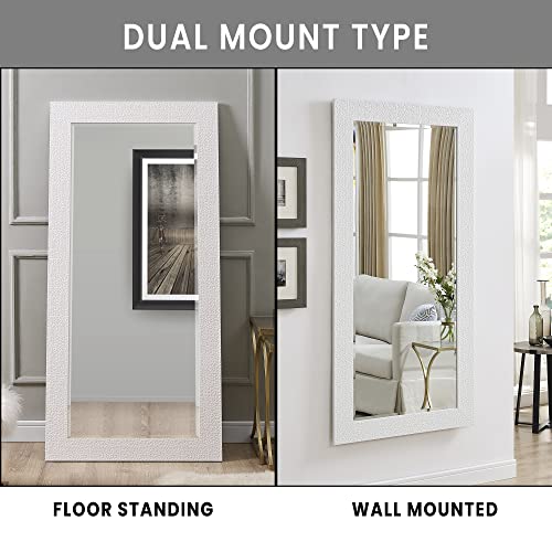 Mosaic-Full-Length-Mirror-66L-X-32W-Large-Mirrors-Full-Length-Faux-Wood-Mirrors-for-Wall-Full-Length-Tall-Mirror-Full-body-Full-Mirrors-for-Bedroom-Wall-Mirror-Living-Room-Mirror-White