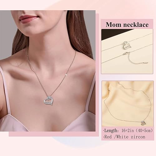 Miniatura 8 de Juego de regalos de oso musgo de rosa preservada con 100 collares "I Love You" para mamá, esposa, novia, día de la madre, Navidad, día de San