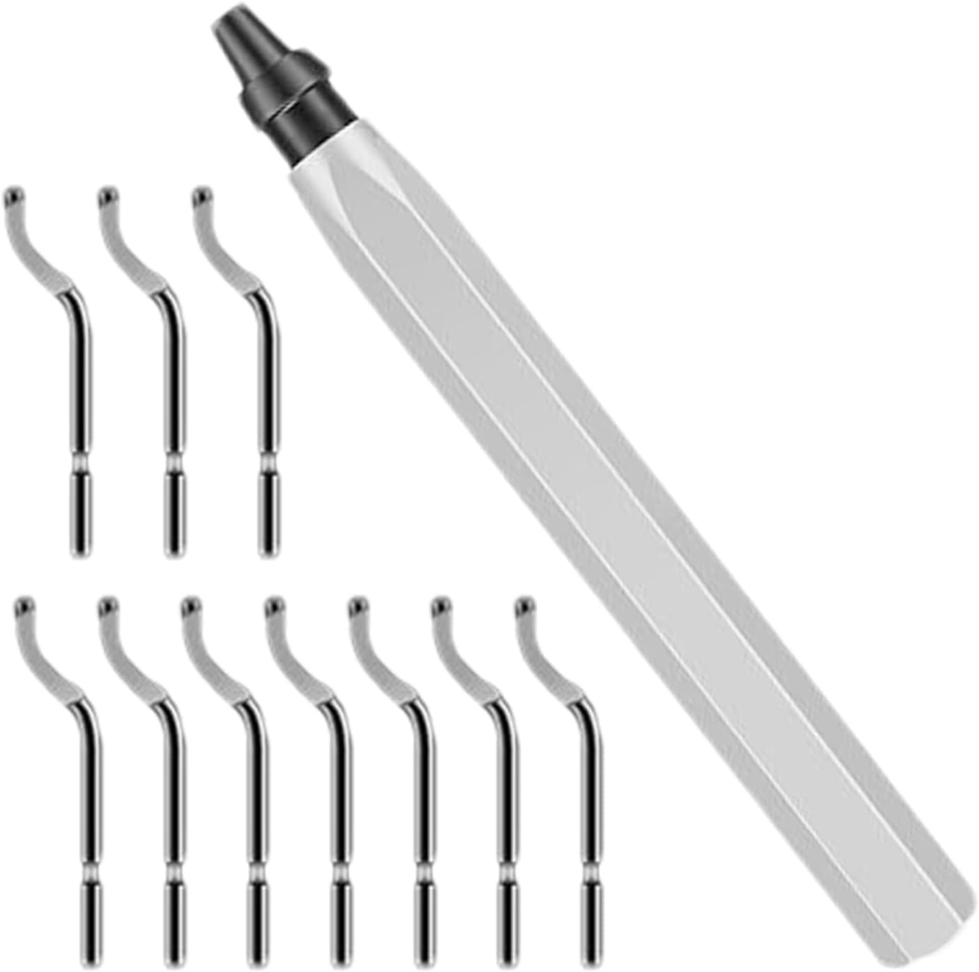 Deburring Tool for Resin - Ergonomic Handle Burr Remover - 3D Printing Deburring Tool with 10 Piece High Speed Cutter,for Home Metal PVC Copper Pipes PP Brass Aluminum