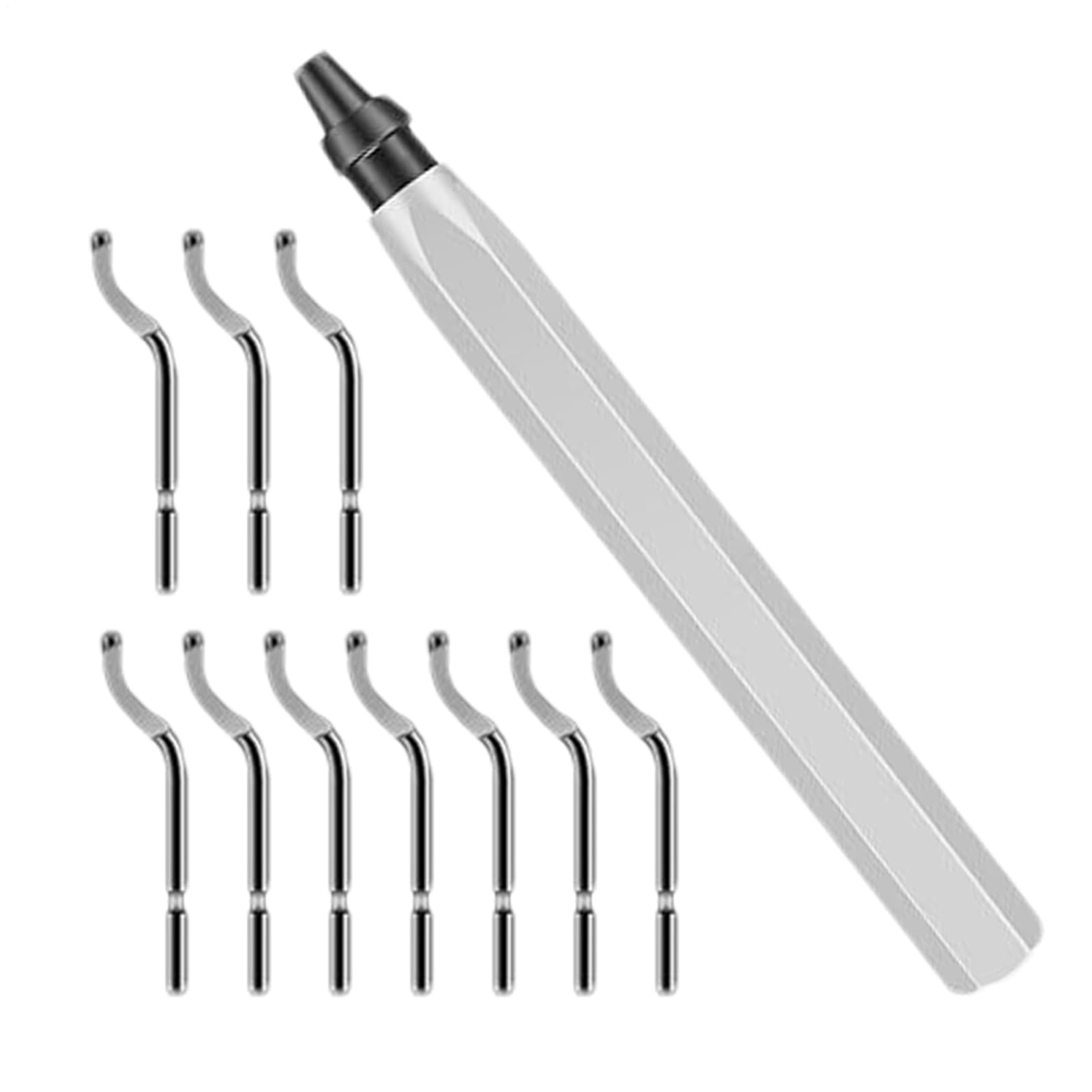 Deburring Tool for Resin - Ergonomic Handle Burr Remover - 3D Printing Deburring Tool with 10 Piece High Speed Cutter,for Home Metal PVC Copper Pipes PP Brass Aluminum
