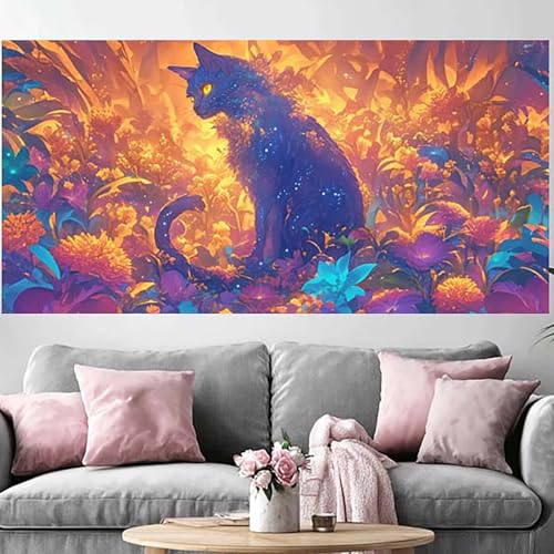 Peinture Diamant 5D Full Drill contre le stress avec grande toile broderie chat