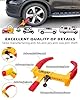 Turnart Wheel Lock Clamp Fits Tyres 7 to 11" Adjustable Anti Theft Device for Cars Vans Motorcycle Trailer, 3 Keys, Yellow/Red #5