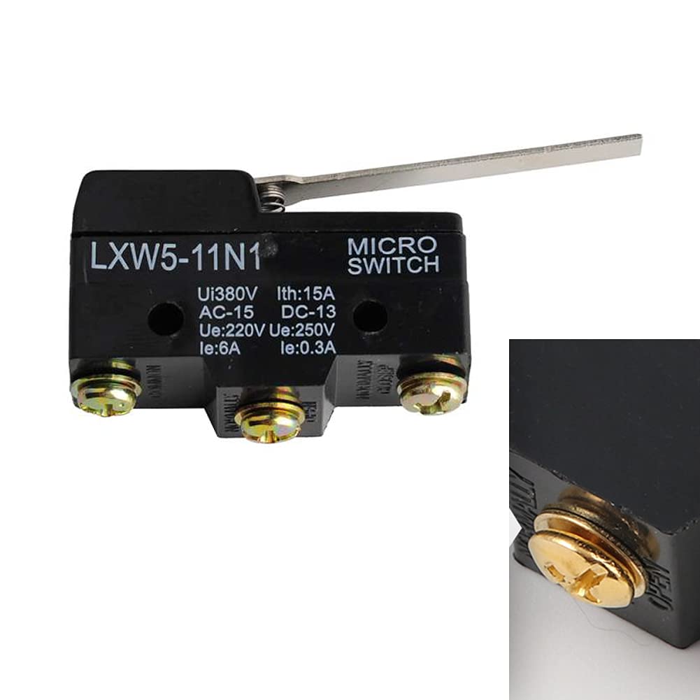 Commutateur Encodeur LXW5-11N1 LXW5-11G2 Z-15G Microrupteur Fin De Course Commutateur Petit Rouleau Rotatif Horizontal Levier Bras Charnière Borne À Vis (Color : Lxw5-11n1