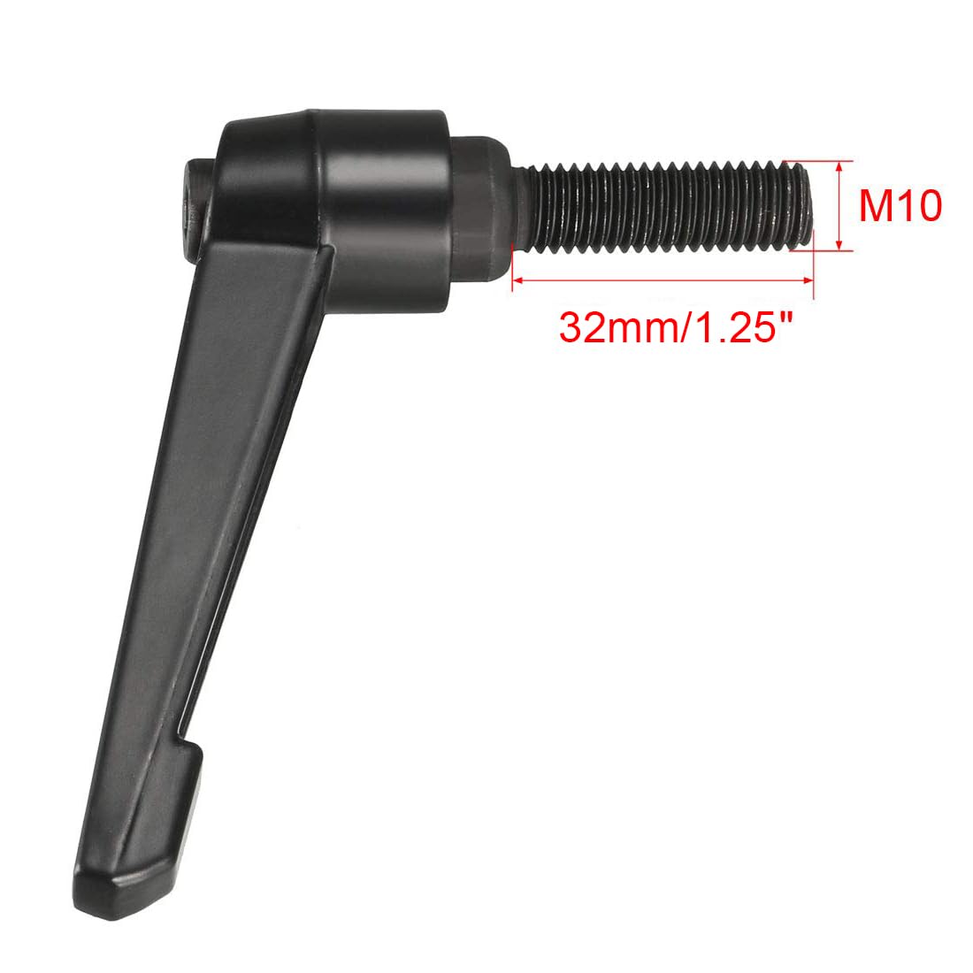 TA-VIGOR 2Pcs Adjustable Clamping Lever Handles, M10 x 32mm Locking Quick Release Push Button Ratchet Screw Knobs - Image 2