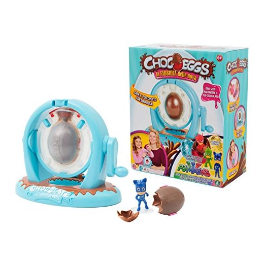 Giochi Preziosi – »Chocoeggs: la fábrica de Huevos» de PJ Masks - Juego para Hacer Huevos de Chocolate con Sorpresa de los Héroes en Pijama