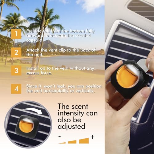 Image of Car Air Fresheners, Hawaiian, 6-Pack, 4ml Each, Odor Eliminator