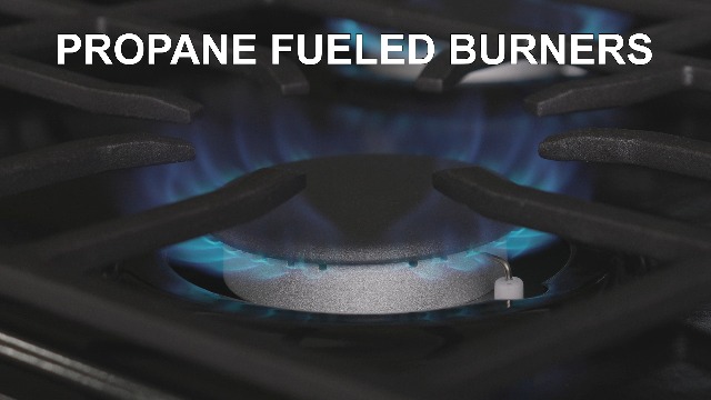 Image of RecPro 3-Burner RV Gas Cooktop | Black | Cover Included