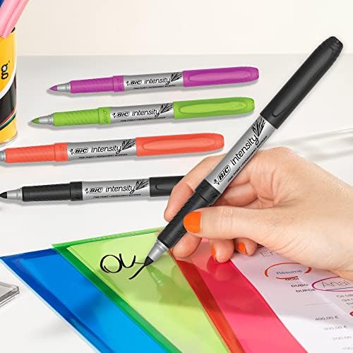 BIC Marking Permanent Markers Ultra Fine Tip Black 12 Box