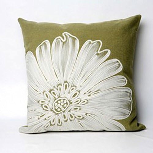 Liora Manne Visions II Antique Medallion Indoor/Outdoor Pillow, 20" X 20" Square, Green Sage