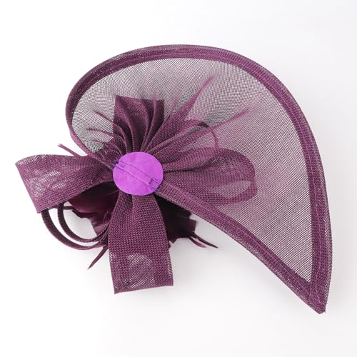 Image of DRESHOW Women Fascinator Hats Tea Party Hat Vintage Pillbox Hat Headband for Cocktail