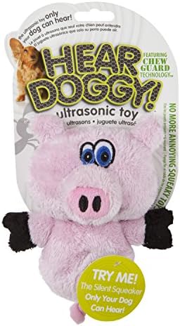 Flattie Pig Silent Squeak Plush Dog Toy w/ Chew Guard Technology - Pink, Mini
