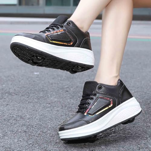 Kids Roller Skate Shoes with 4 Wheels, Sneakers for Boys Girls Birthday Thanksgiving Christmas Day3