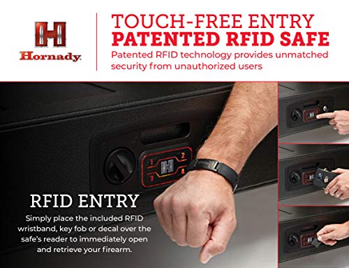 Hornady Rapid Gun Safe with RFID Touch Free Entry - Heavy Duty Rifle Gun Safe for Home and Vehicle