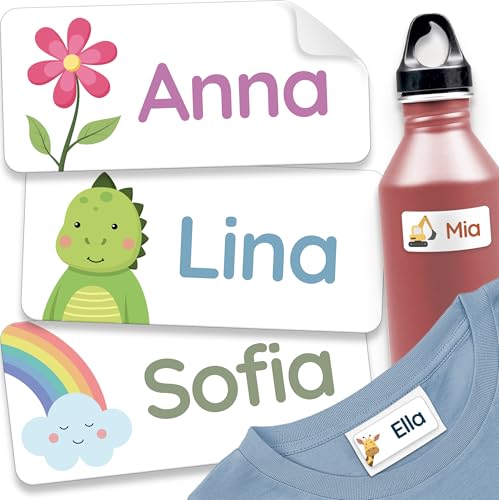 Namensaufkleber für Kinderkleidung und Gegenstände, waschmaschinenfest