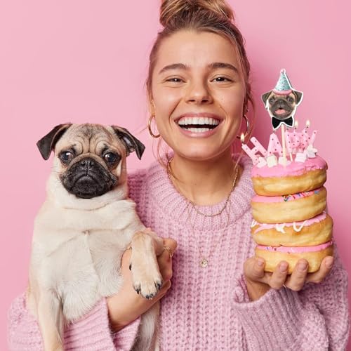 17 Stück Tortendeko und Happy Birthday Girlande, Dog Theme Torten Deko, Topp Die Torte für Mädchen Junge Haustier Party Deko