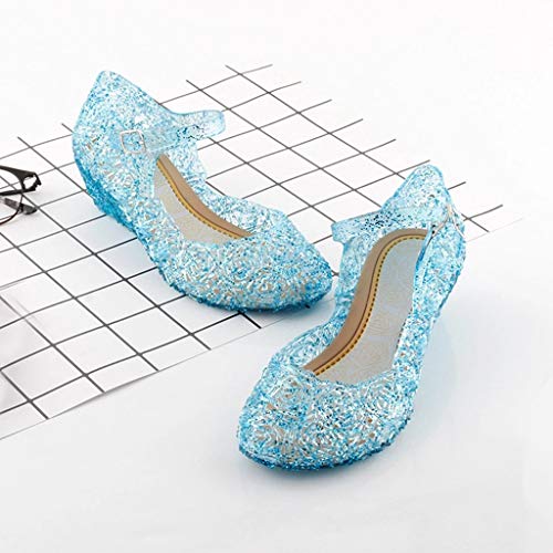 Girls Jelly Sandals Mary Jane Flats Heels Dance Party Birthday Cosplay Dress Up Single Shoes for Kids Toddler2