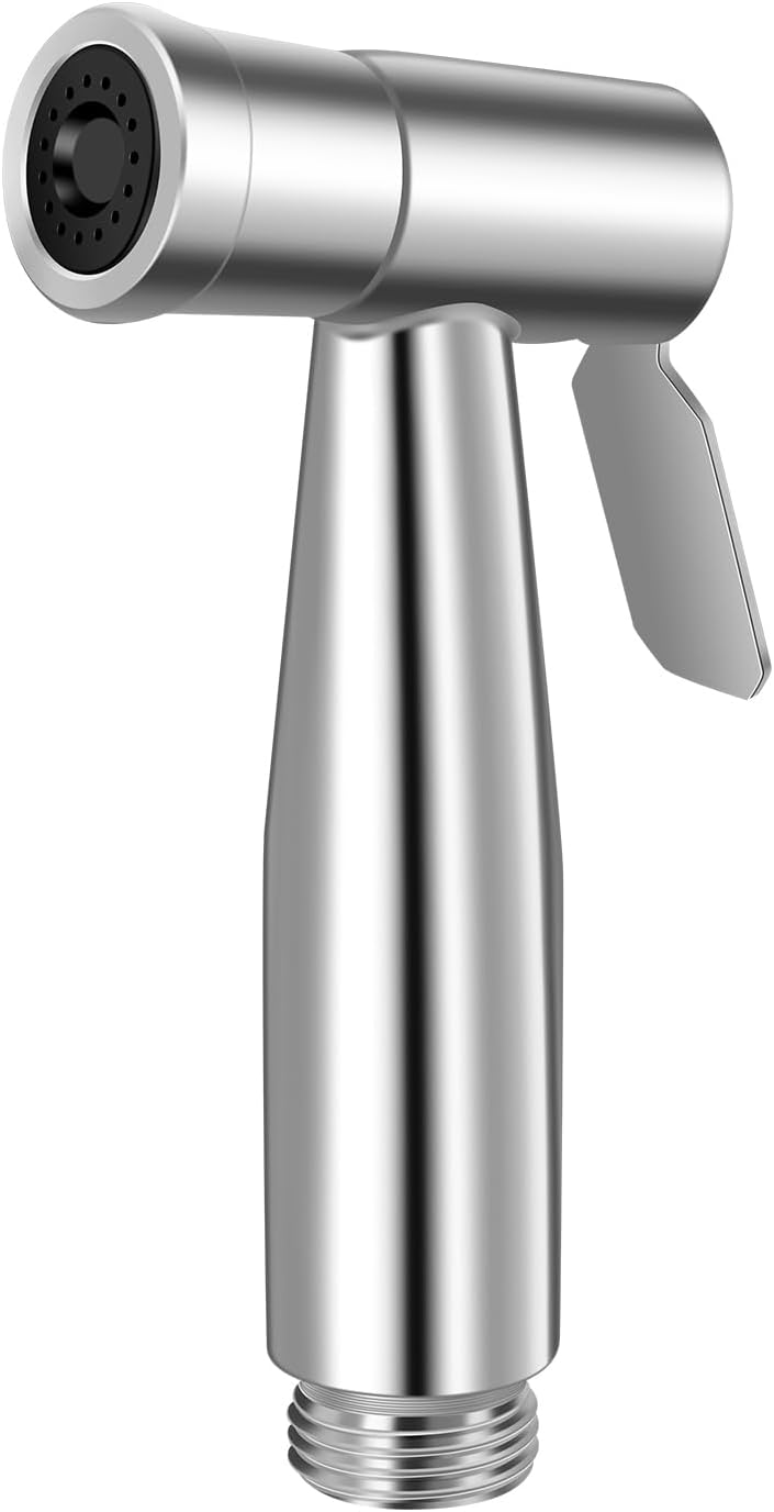 Toilet Bidet Sprayer Head, Durable Stainless Steel Hand Held Shower Bidet, Adjustable Water Pressure Bidet Sprayer, Suitable for Pet Shower