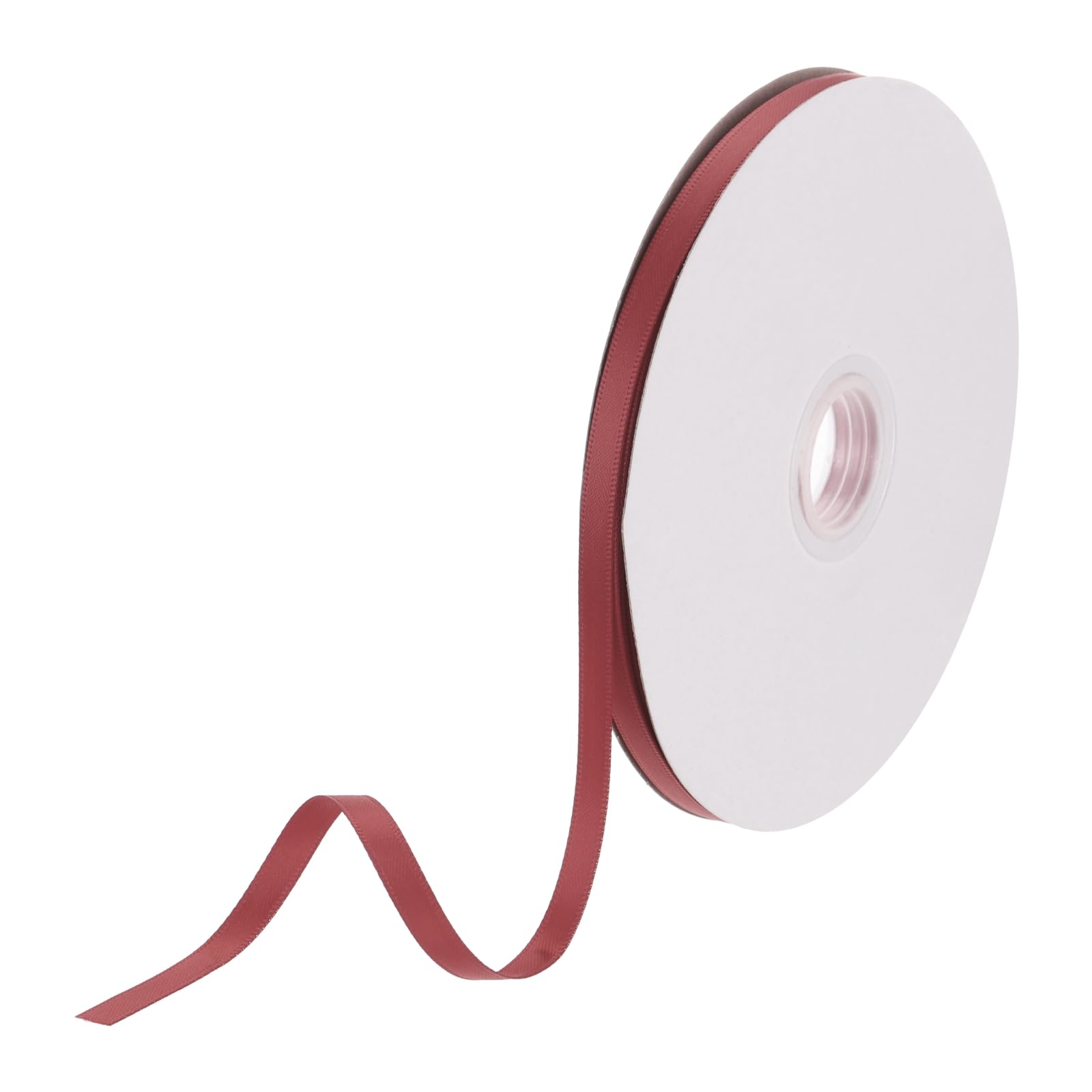 DMiotech 6mm Satin Ribbon 46m/150ft Thin Double Face Fabric Grosgrain Ribbon for Gift Wrapping Floral Hair Flower Bouquet Burgundy Red