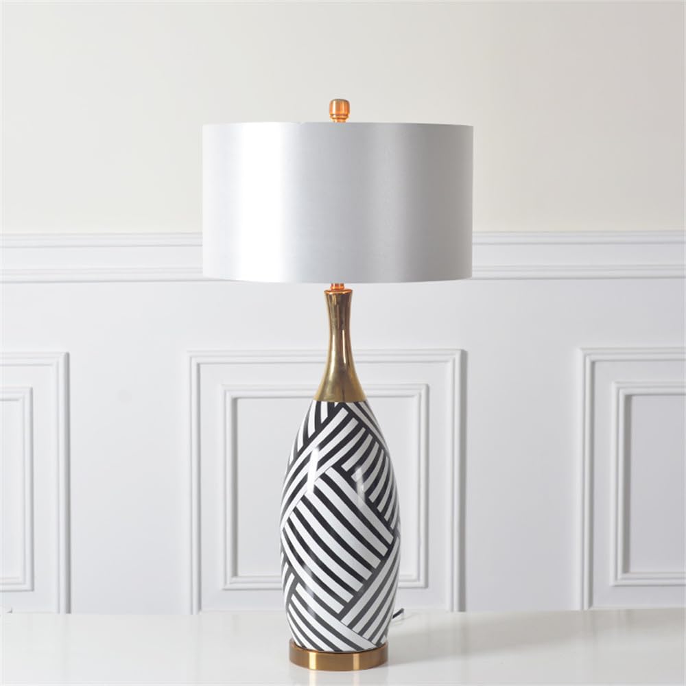 Moderna Lampada da Tavolo in Ceramica a Led Creativo Stile Americano Scrivania Luci Casa Soggiorno Camera da Letto Comodino Decorazione (Stile 1)