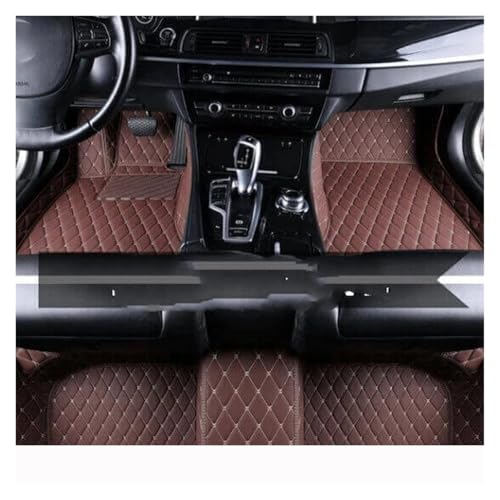 Tapis de sol voiture 3D luxe en cuir artificiel marron pour VW Jetta