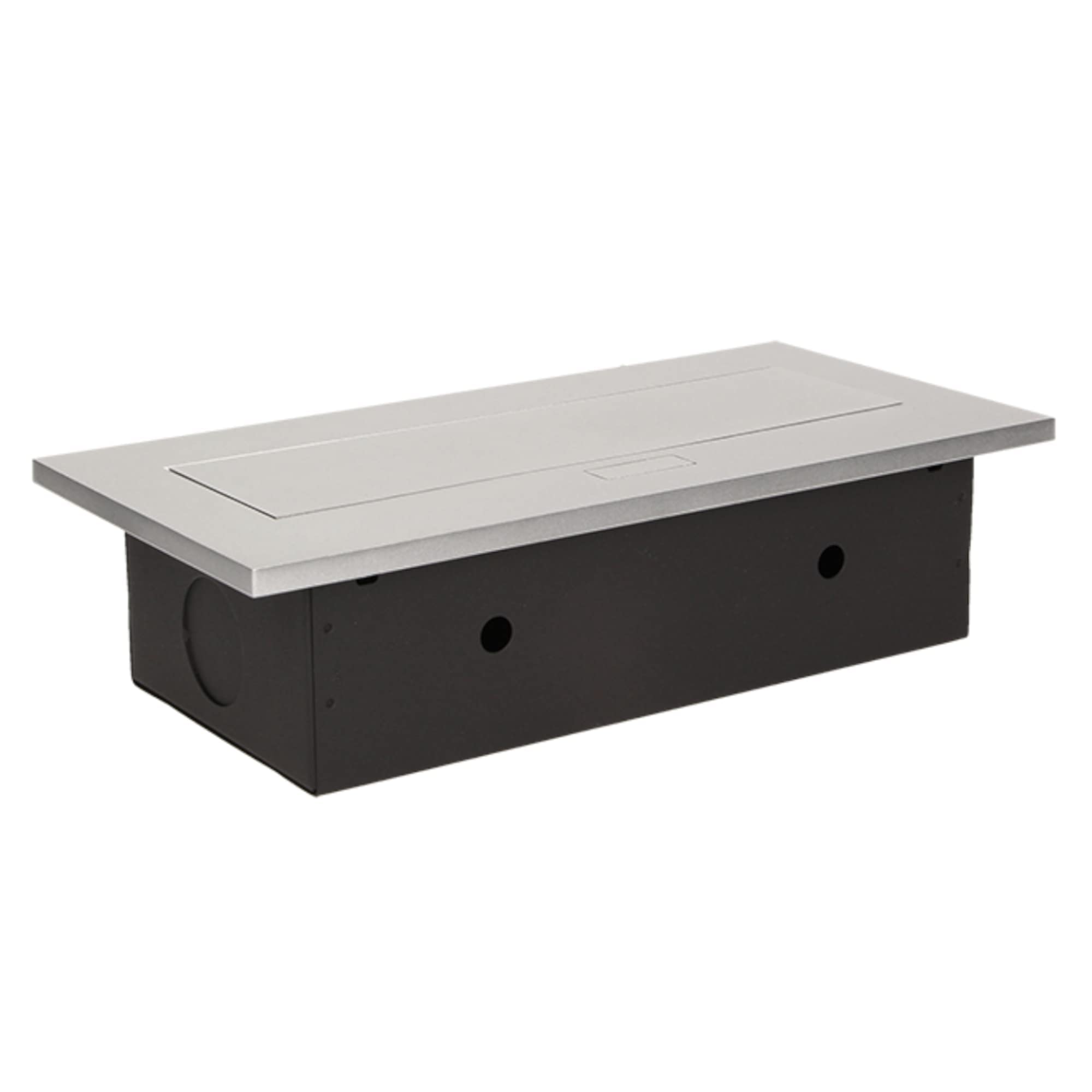 Orno AE-1336/B Bloc Multiprise Electrique Encastrable Escamotable 3 Prises 2500W (Argent)