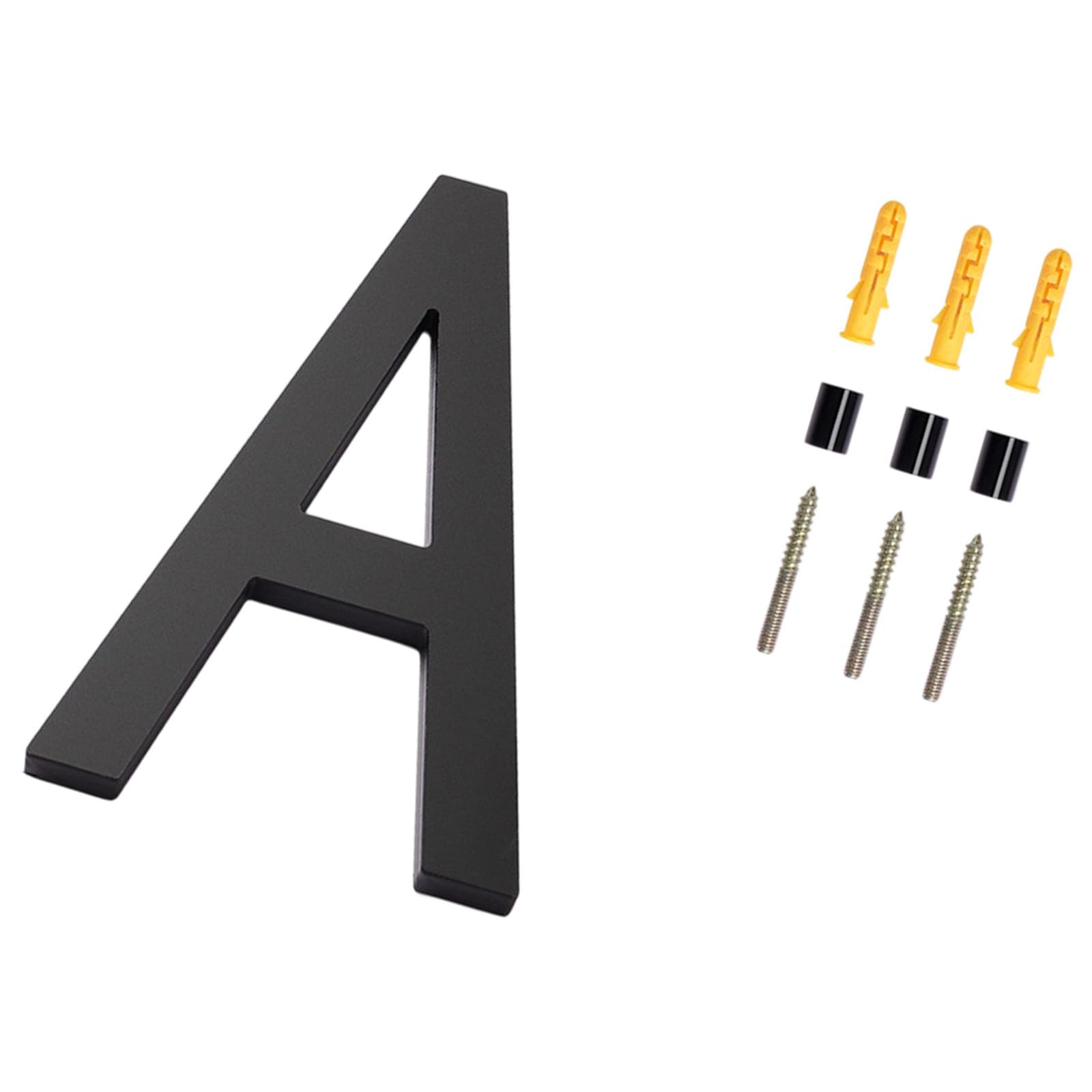 Kokdid A 6 Inches Tall Crylic Ddress Plate 3D Crylic Door Number For Front Door Stylish Matte Black Raised Letters Black Modern Ddress Plate