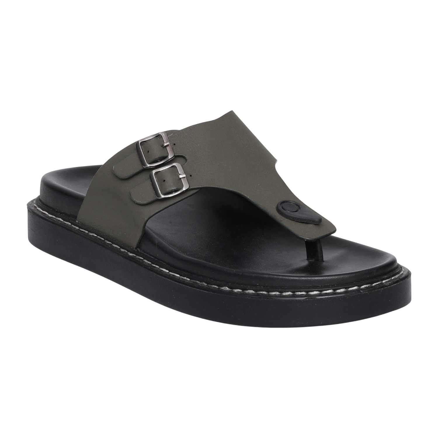 bellissimo Mens Olive Utility Strap Sandal-picture-24