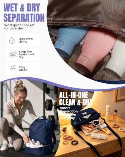 Image of Gym Backpack for Women Lightweight Sports Casual Daypack Blue