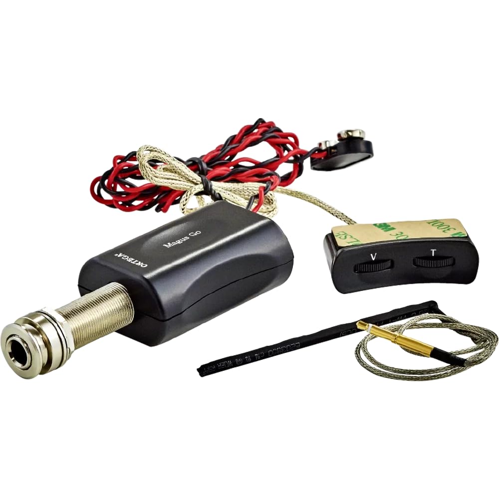 ORTEGA Output Jack PU/Preamp - for Acoustic/Nylon String Guitars and Acoustic Basses (MAGUSGO)