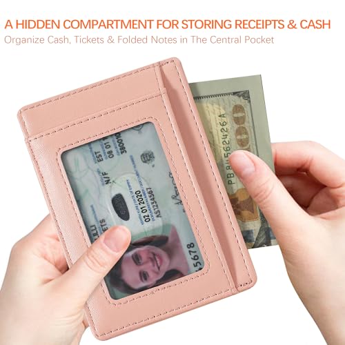 Image of Travelambo Slim Wallet Front Pocket Minimalist Leather RFID Blocking Medium Size