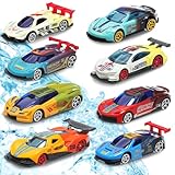 Soulchen 8 Pcs Color Changing Cars Water Activated Bath Toys Vehicles in Water Fillers Sensory Toys Theme Party Giveaways Goodies Gift for Ages 4-8 Boys Girls Toddlers