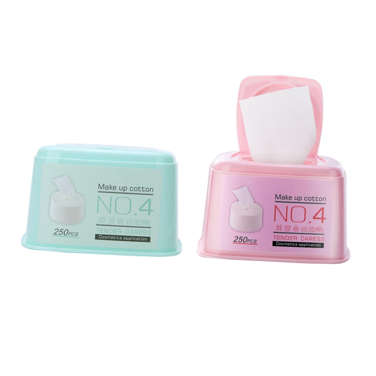 FRCOLOR 4pezzi Cotton Pads Per Rimozione Makeup Morbidi e Delicati Estratti Per Detersione Viso e Unghie Strumento Di Bellezza Multiuso Confezione Random Colorata