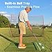 KQUIXOTIC Dual-Turf 5x4ft Golf Hitting Mat, Built-in Ball Tray, Alignment Aid, Golf Mat Practice Outdoor & Indoor, Driving Chipping Putting in Backyard Garage Basement, Gift for Men Dad Golfer